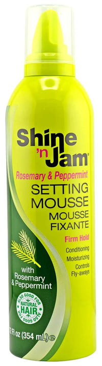 Thumbnail for Shine n Jam Setting Mousse Firm Hold with Rosemary and Peppermint 12 oz - Elevate Styles