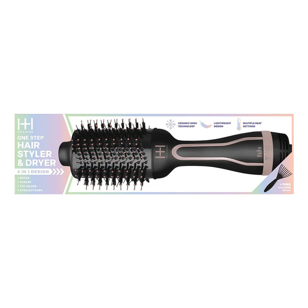 Hot & Hotter One Step Hair Styler & Dryer – 4 in 1 Volumizing Brush - Elevate Styles