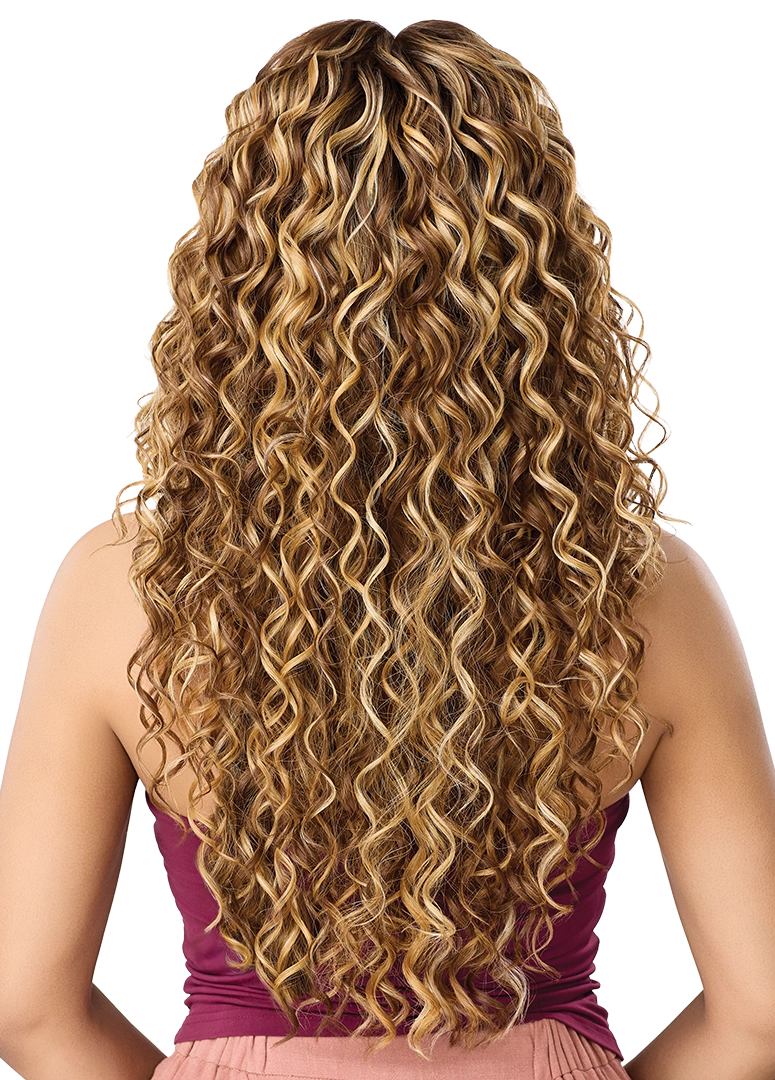Outre Airtied Human Hair Blend Vanish HD+ Lace Front Wig HHB-Loose Deep 24" QLHBFHLD24