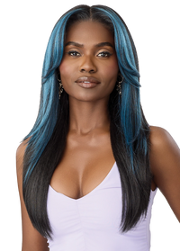 Thumbnail for Outre Airtied Human Hair Blend Vanish HD+ Lace Front Wig HHB-Soft Yaki 24