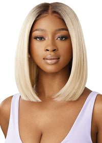 Thumbnail for Outre Airtied Human Hair Blend Vanish HD+ Lace Front Wig HHB-Natural Yaki 12 - Elevate Styles