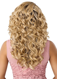 Thumbnail for Outre Airtied Human Hair Blend 360 FlexiLace Wig HHB Hollywood Curls 22