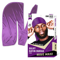 Thumbnail for Mr Durag Wave Maxx Silky Satin Durag Purple 42 Inch Tail 360 Wave One Size 4319 - Elevate Styles