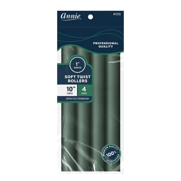 Annie Soft Twist Rollers 1 Inch 10 Inch Length 4 Pack 1215 - Elevate Styles