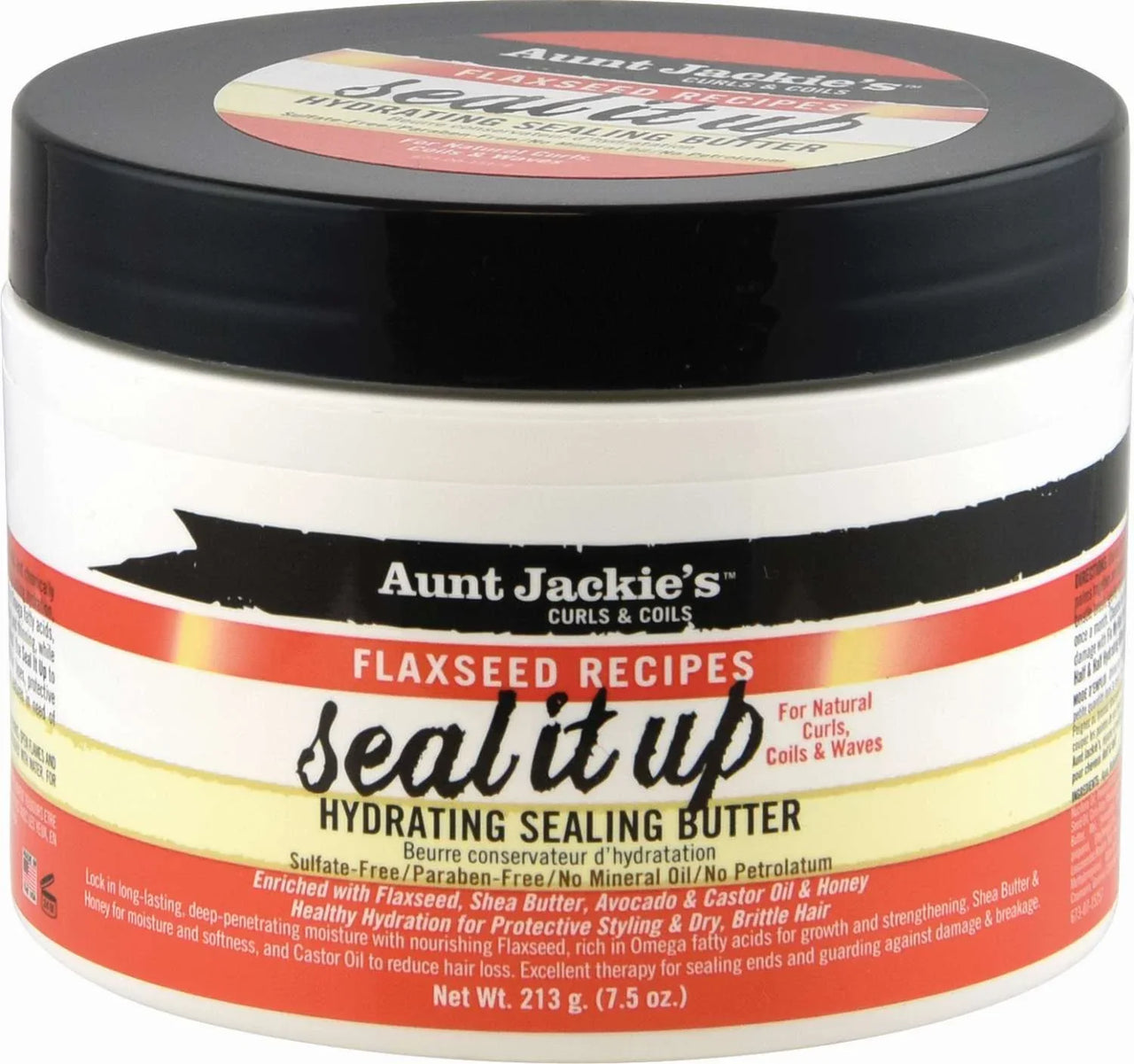 Aunt Jackie's Flaxseed Recipes Seal It Up Hydrating Sealing Butter 7.5oz - Elevate Styles