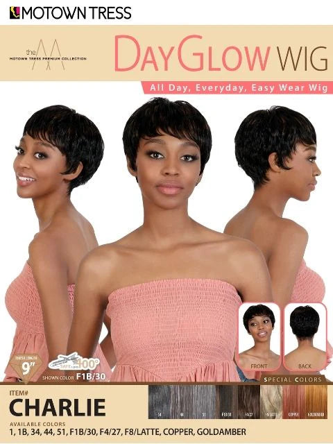Motown Tress DayGlow Wig – CHARLIE 9” Tapered Pixie Cut - Elevate Styles