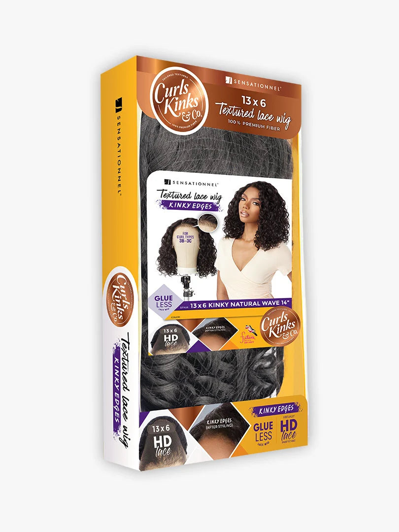 Sensationnel Curls Kinks & Co Kinky Edges 13x6 Kinky Natural Wave 14" Lace Front Wig KE136KNW14 - Elevate Styles