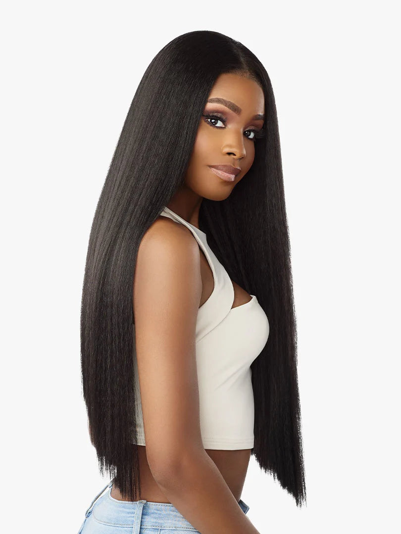 Sensationnel Curls Kinks & Co Kinky Edges Y Part Kinky Silk Pressed 26" Lace Front Wig KE136KSP26 - Elevate Styles