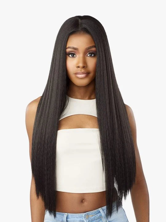 Sensationnel Curls Kinks & Co Kinky Edges Y Part Kinky Silk Pressed 26" Lace Front Wig KE136KSP26 - Elevate Styles