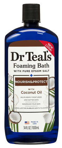Thumbnail for Dr Teal’s Foaming Bath with Pure Epsom Salt – Nourish & Protect with Coconut Oil 34 Oz - Elevate Styles