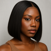 Thumbnail for Mac Queen Ways Wig 13x5 100 Percent Remy Human Hair Lace Front Wig Bob 12 Inch - Elevate Styles