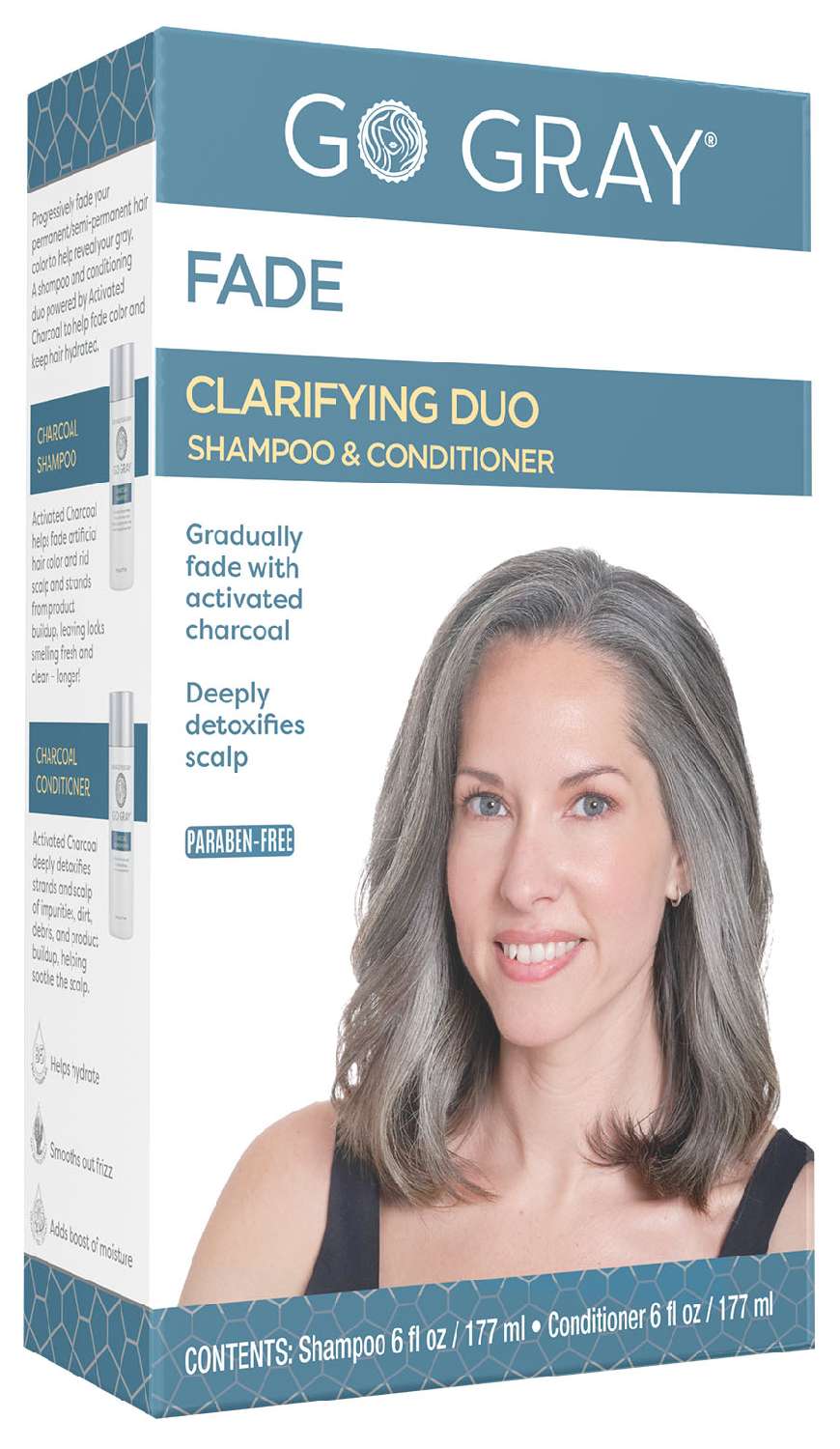 Go Gray Fade Clarifying Duo Shampoo and Conditioner 6 oz Each - Elevate Styles