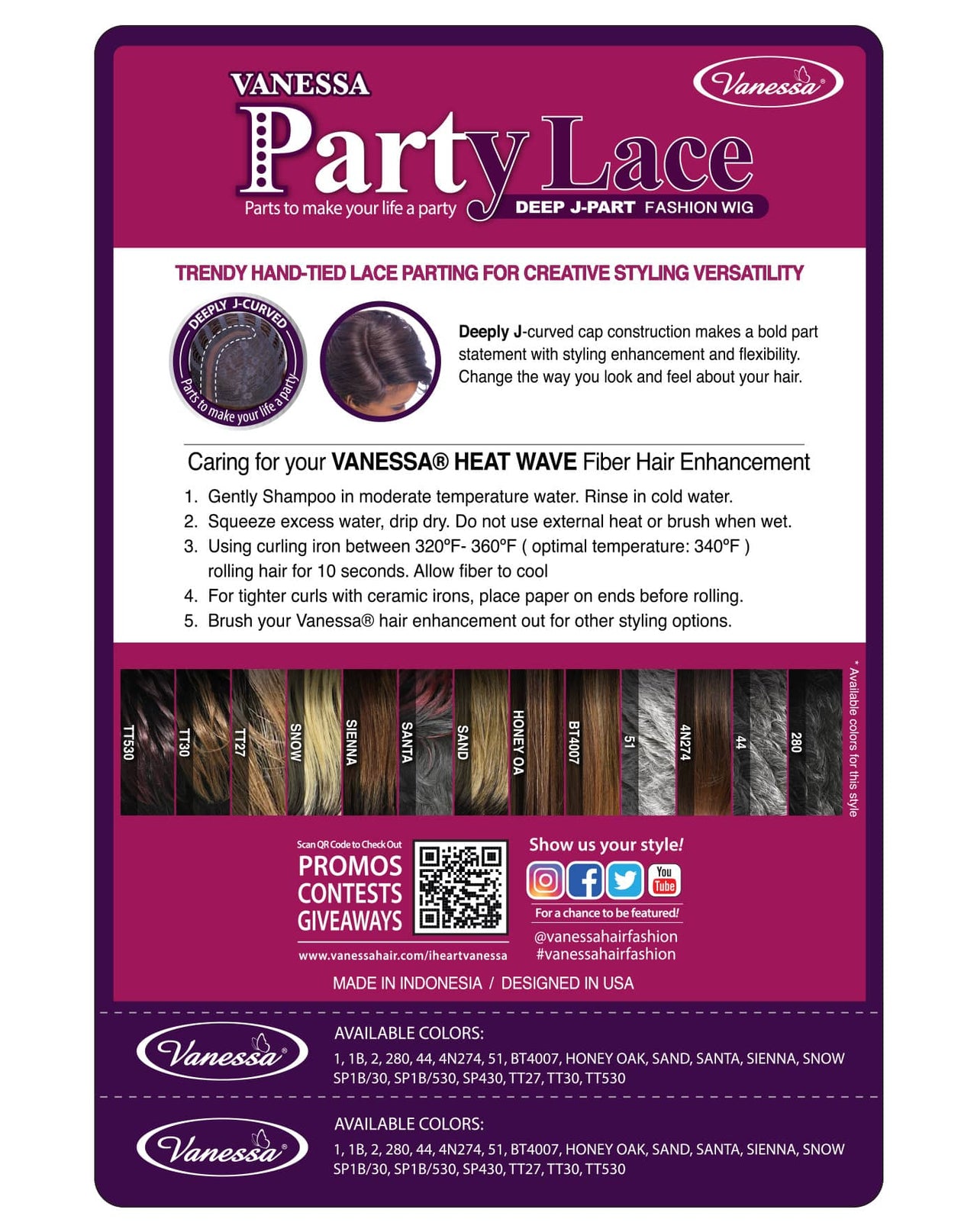 Vanessa Party Lace Deep J Part Wig DJ Alana - Elevate Styles