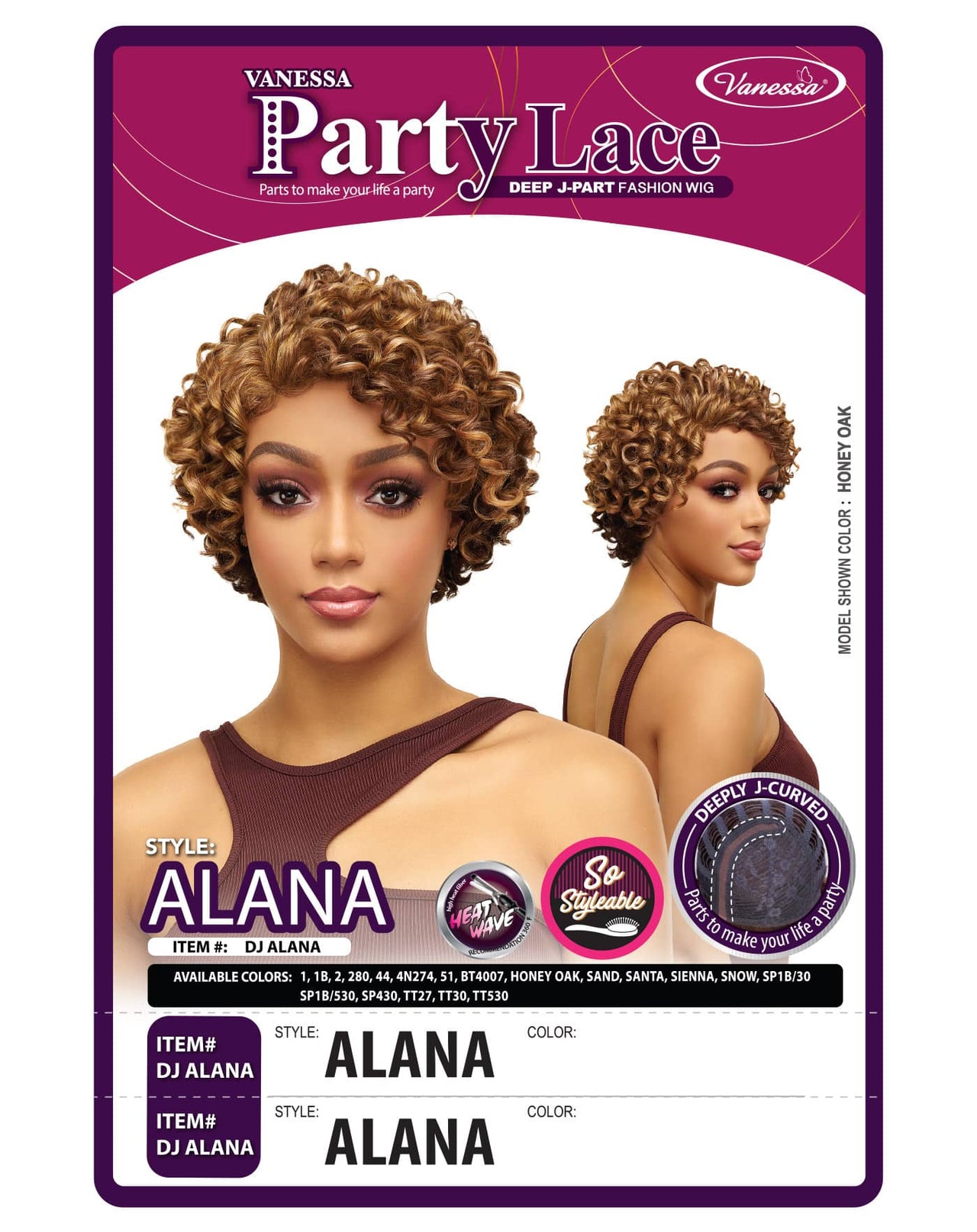 Vanessa Party Lace Deep J Part Wig DJ Alana - Elevate Styles