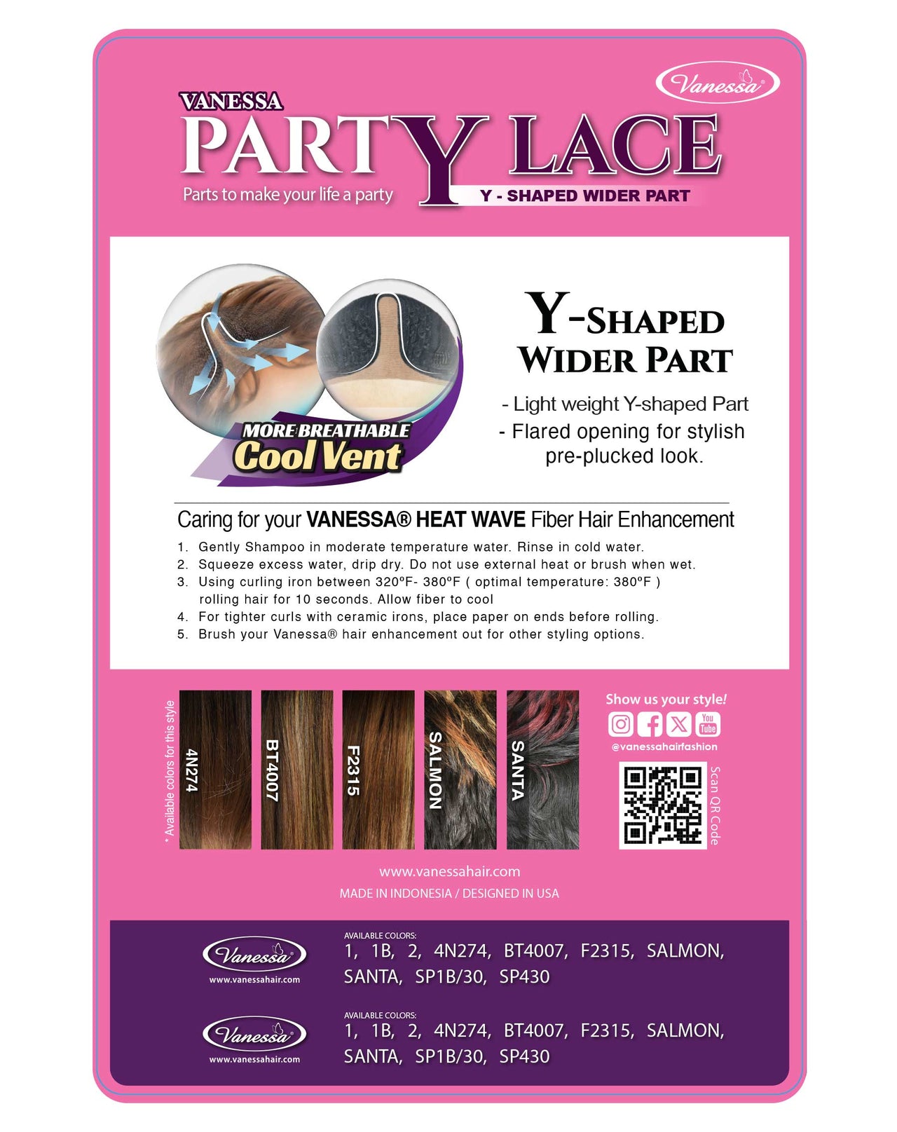 Vanessa Party Lace Y-Part Wig Raven - Elevate Styles