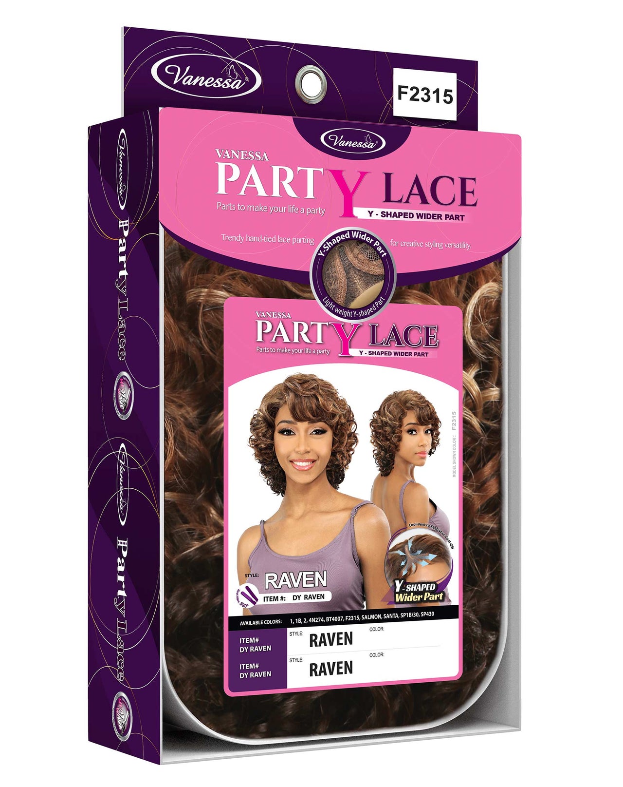 Vanessa Party Lace Y-Part Wig Raven - Elevate Styles