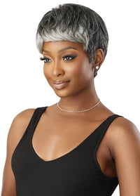 Thumbnail for Outre Fab&Fly™ Gray Glamour 100% Unprocessed Human Hair Wig HH Arlette QHFGARL - Elevate Styles