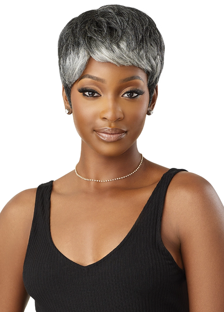 Outre Fab&Fly™ Gray Glamour 100% Unprocessed Human Hair Wig HH Arlette QHFGARL - Elevate Styles