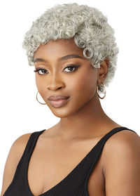Thumbnail for Outre Fab&Fly™ Gray Glamour 100% Unprocessed Human Hair Wig HH CARLIE QHFGCAR - Elevate Styles
