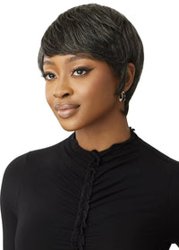 Thumbnail for Outre Fab&Fly™ Gray Glamour 100% Unprocessed Human Hair Wig HH-CELIA QHFGCEL - Elevate Styles