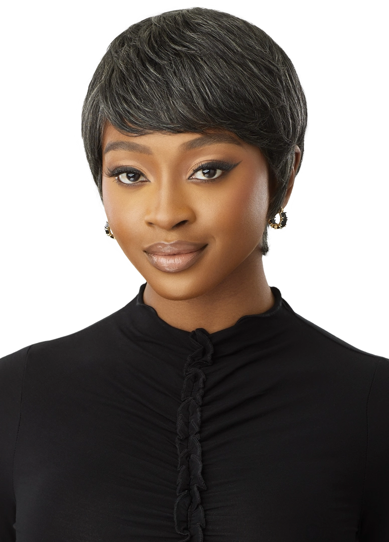 Outre Fab&Fly™ Gray Glamour 100% Unprocessed Human Hair Wig HH-CELIA QHFGCEL - Elevate Styles