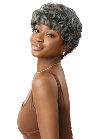Thumbnail for Outre Fab&Fly™ Gray Glamour 100% Unprocessed Human Hair Wig HH Emir QHFGEMI - Elevate Styles