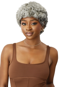 Thumbnail for Outre Fab&Fly™ Gray Glamour 100% Unprocessed Human Hair Wig HH Emir QHFGEMI - Elevate Styles
