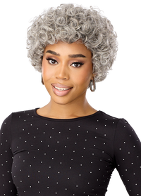 Thumbnail for Outre Fab&Fly™ Gray Glamour 100% Unprocessed Human Hair Wig HH Marini QHFGMAI*