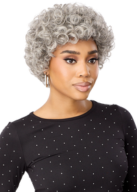 Thumbnail for Outre Fab&Fly™ Gray Glamour 100% Unprocessed Human Hair Wig HH Marini QHFGMAI*