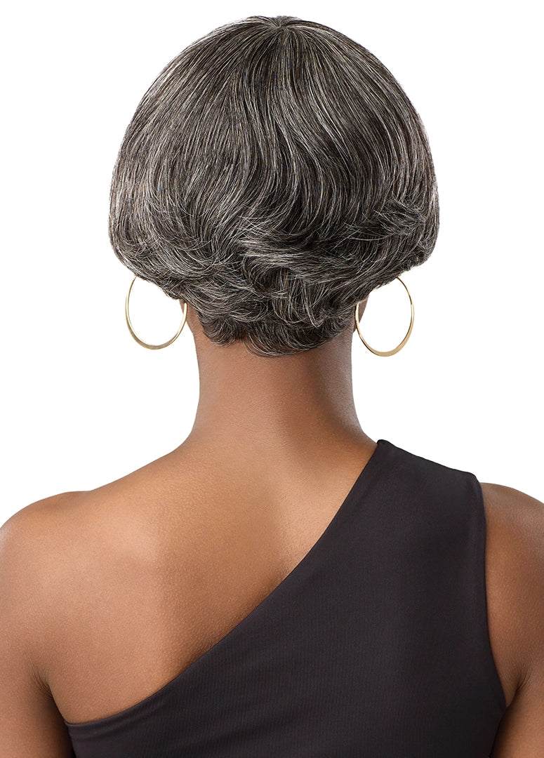 Outre Fab&Fly™ Gray Glamour 100% Unprocessed Human Hair Wig HH Mikah QHFGMIK - Elevate Styles
