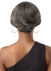 Thumbnail for Outre Fab&Fly™ Gray Glamour 100% Unprocessed Human Hair Wig HH Mikah QHFGMIK - Elevate Styles