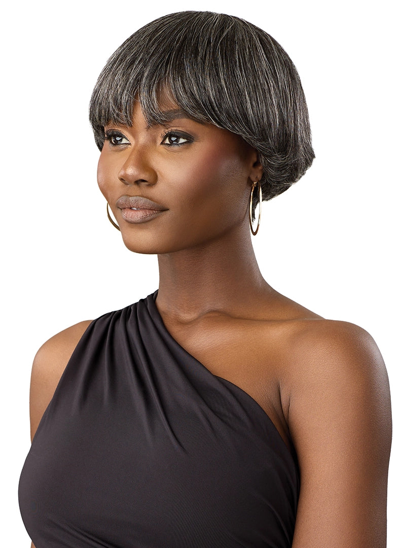 Outre Fab&Fly™ Gray Glamour 100% Unprocessed Human Hair Wig HH Mikah QHFGMIK - Elevate Styles