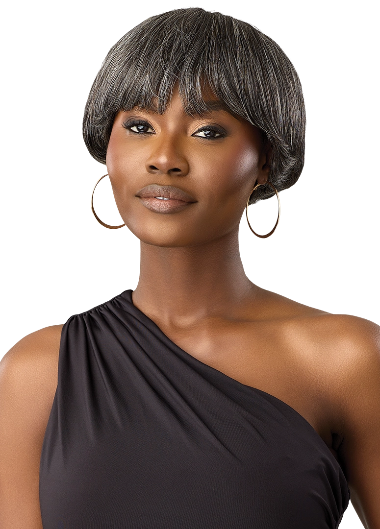 Outre Fab&Fly™ Gray Glamour 100% Unprocessed Human Hair Wig HH Mikah QHFGMIK - Elevate Styles