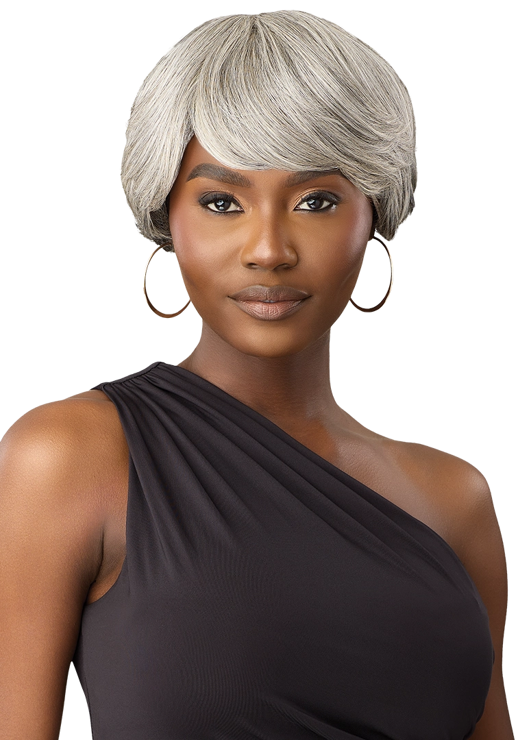 Outre Fab&Fly™ Gray Glamour 100% Unprocessed Human Hair Wig HH Mikah QHFGMIK - Elevate Styles