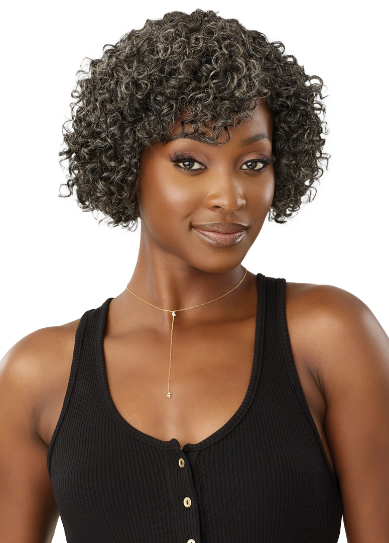 Outre Fab&Fly™ Gray Glamour 100% Unprocessed Human Hair Wig HH Randy QHFGRAN - Elevate Styles