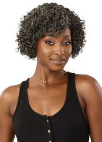 Thumbnail for Outre Fab&Fly™ Gray Glamour 100% Unprocessed Human Hair Wig HH Randy QHFGRAN - Elevate Styles