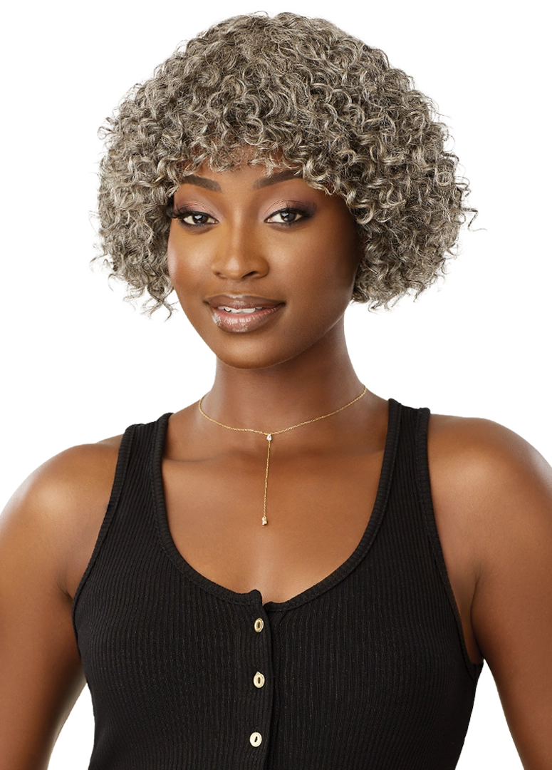 Outre Fab&Fly™ Gray Glamour 100% Unprocessed Human Hair Wig HH Randy QHFGRAN - Elevate Styles
