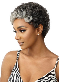 Thumbnail for Outre Fab&Fly™ Gray Glamour 100% Unprocessed Human Hair Wig HH-DINA - Elevate Styles