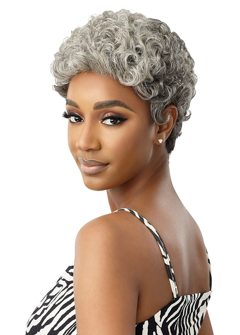 Outre Fab&Fly™ Gray Glamour 100% Unprocessed Human Hair Wig HH-DINA - Elevate Styles