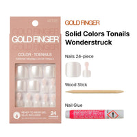 Thumbnail for Gold Finger by Kiss Solid Color Ready-to-Wear Gel Toenails – Wonderstruck (GCT05)