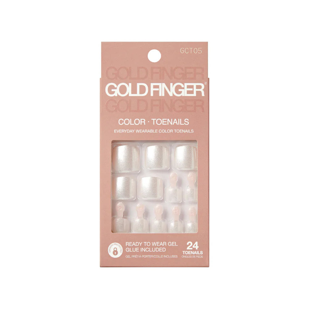Gold Finger by Kiss Solid Color Ready-to-Wear Gel Toenails – Wonderstruck (GCT05)