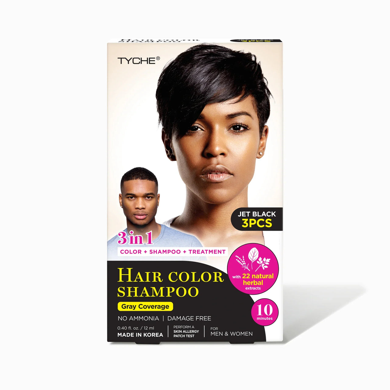 Tyche 3-in-1 Hair Color Shampoo – Jet Black – HLSM01 - Elevate Styles