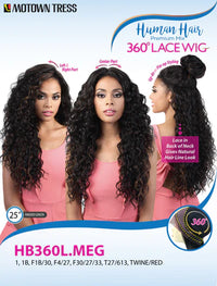 Thumbnail for Motown Tress Human Hair Premium Mix 360 Lace Wig HB360L.MEG - Elevate Styles