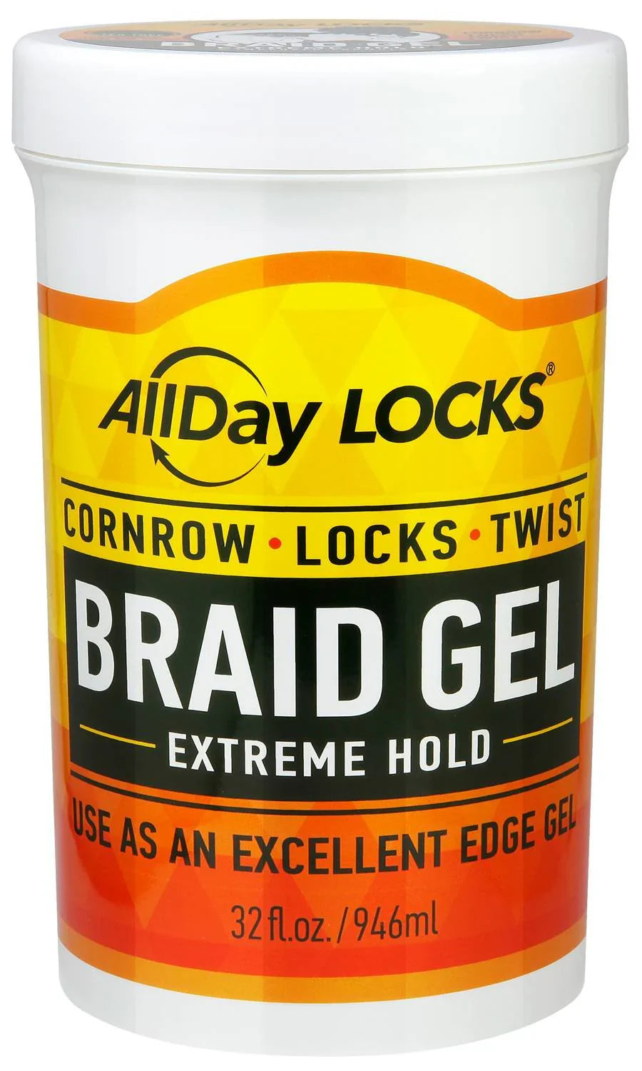 AllDay Locks Braid Gel Extreme Hold 32 fl oz – For Cornrows, Twists & Locs - Elevate Styles