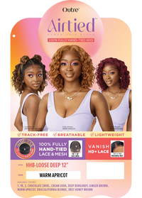 Thumbnail for Outre Airtied Human Hair Blend Vanish HD+ Lace Front Wig HHB-Loose Deep 12 QLHBFHLD12 - Elevate Styles
