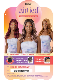 Thumbnail for Outre Airtied Human Hair Blend Vanish HD+ Lace Front Wig HHB-Natural Wave 20 QLHBFHNW20 - Elevate Styles