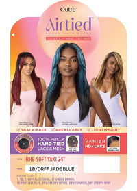 Thumbnail for Outre Airtied Human Hair Blend Vanish HD+ Lace Front Wig HHB-Soft Yaki 24