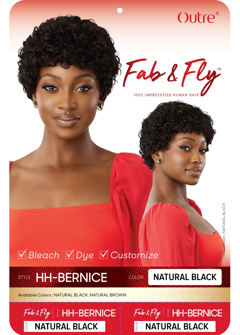 Outre Fab&Fly™ Gray Glamour 100% Unprocessed Human Hair Wig HH Bernice QHFBER - Elevate Styles