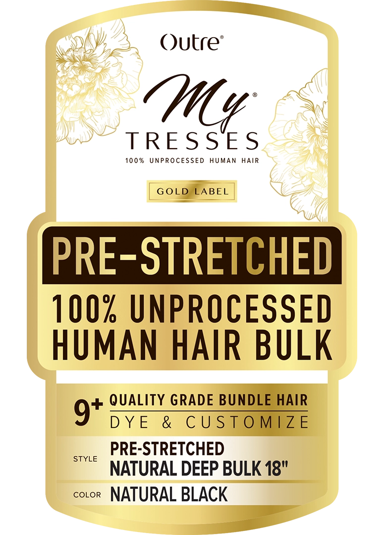 Outre Mytresses Gold 100% Unprocessed Human Hair Pre-Stretched Human Hair Deep Bulk 18" - Elevate Styles
