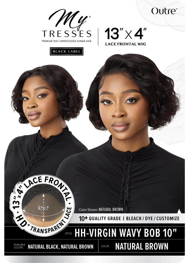Outre MyTresses Black Label 13"x4" Lace Front Wig HH Virgin Wavy Bob 10" - Elevate Styles